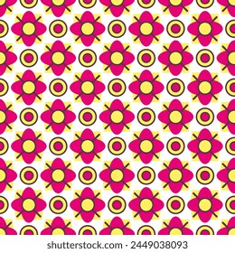 Abstract geometric floral seamless pattern.
