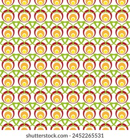 Abstract geometric floral seamless pattern.