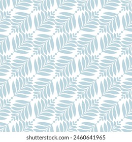 Abstract geometric floral seamless pattern. Blue and white ornament. Modern stylish texture repeating. Vector background.