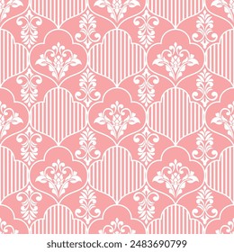 Abstract geometric floral seamless pattern. Modern stylish texture repeating. Vector background.