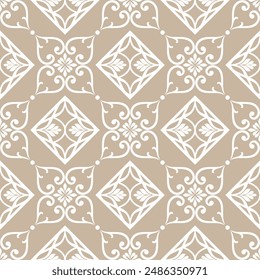 Abstract geometric floral seamless pattern. Modern stylish texture repeating. Vector background.