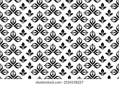 Abstract geometric floral seamless pattern. Modern stylish texture repeating. Vector background.