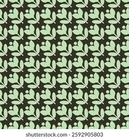 Abstract geometric floral seamless pattern.