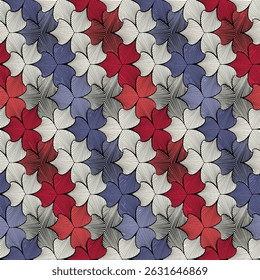 Abstract Geometric Floral Seamless Pattern Design