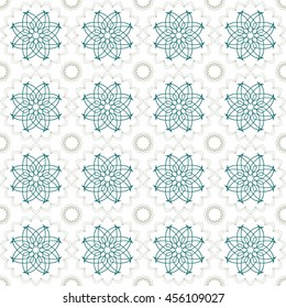 abstract geometric floral seamless pattern background, vector illustration