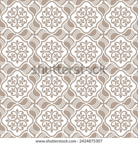 Abstract geometric floral seamless pattern. Modern stylish texture repeating. Vector background.