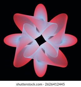 Abstract Geometric Flower Design Pettern