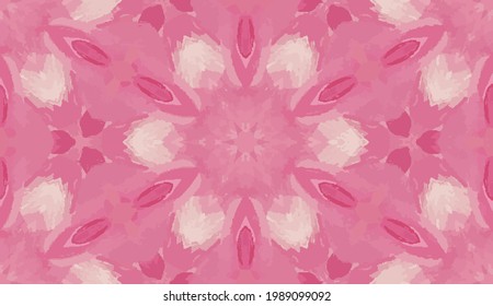 Abstract geometric flower design. Repeated seamless pattern for textile, wallpaper, wrapping paper, prints, surface design, inlay, parquet, web background or another accent etc.