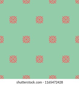 Abstract geometric flower with orange and greend colour, design texture background, design pattern print.
