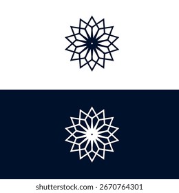 abstraktes geometrisches Blumenornament, Vektordesign