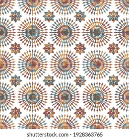 Resumen del patrón geométrico de Flor. Patrón vectorial Estrella incolora.