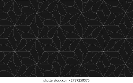 abstract geometric flower seamless pattern with subtle overlapping lines. abstract flower geometric background. luxury background design