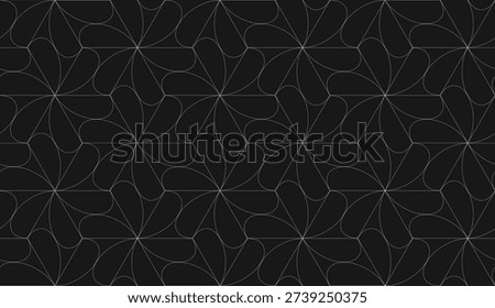 abstract geometric flower seamless pattern with subtle overlapping lines. abstract flower geometric background. luxury background design