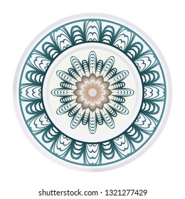 Abstract Geometric Flower. Stylish Fashion Design. Background For Invitation Card. Vector Illustration.