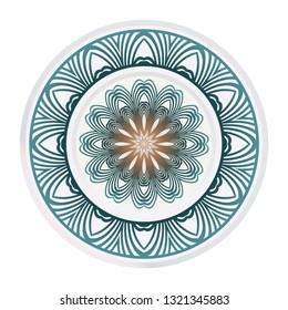 Abstract Geometric Flower. Stylish Fashion Design. Background For Invitation Card. Vector Illustration.