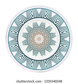 Abstract Geometric Flower. Stylish Fashion Design. Background For Invitation Card. Vector Illustration.