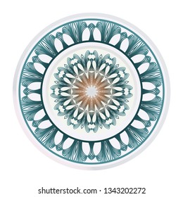 Abstract Geometric Flower. Stylish Fashion Design. Background For Invitation Card. Vector Illustration.