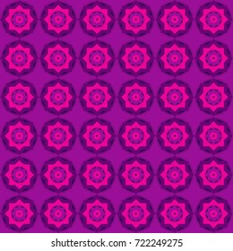 Abstract geometric flowers pattern background. Vector illustration
