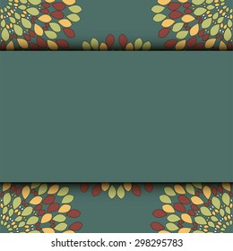 Abstract geometric flowers seamless pattern. Floral background.