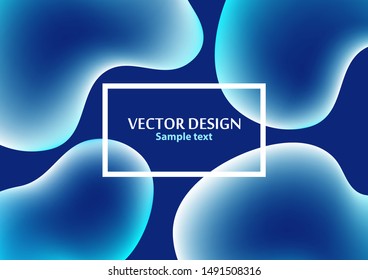 Abstract geometric fluid background. Colorful fluid color with shape elements. Dynamic style. Modern and creative design for banner, flyer, cover, poster, business card. Vector illustration.