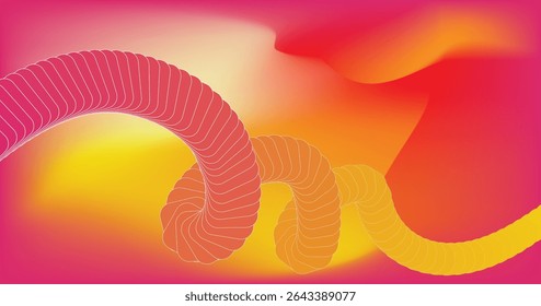 Abstract Geometric Fluid Organic Shape Blend Modern Background Composition
