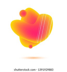 Abstract geometric fluid shapes with vibrant gradient colors. Vector illustration