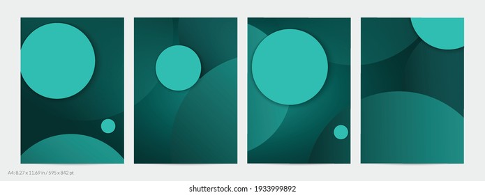 Abstract geometric flyer with deep gradient and vanishing geometric shapes. Modern template for social media banner. Contemporary material design with paper cut out realistic shadow.