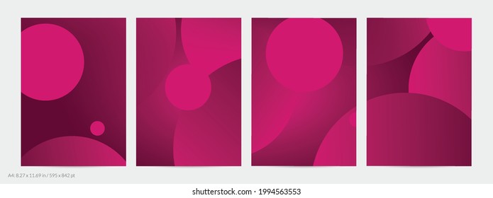 Volante geométrico abstracto con gradiente profundo y formas geométricas de desaparición. Plantilla moderna para banner en medios sociales. Diseño de materiales contemporáneos con papel cortando sombra realista.