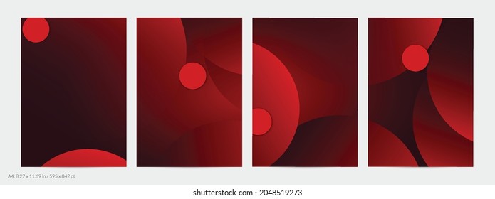 Abstract geometric flyer with deep gradient and vanishing geometric shapes. Modern template for social media banner. Contemporary material design with paper cut out realistic shadow.