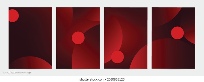 Abstract geometric flyer with deep gradient and vanishing geometric shapes. Modern template for social media banner. Contemporary material design with paper cut out realistic shadow.