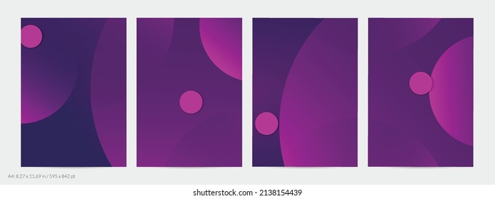 Volante geométrico abstracto con gradiente profundo y formas geométricas de desaparición. Plantilla moderna para banner en medios sociales. Diseño de materiales contemporáneos con papel cortando sombra realista.