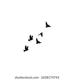 Abstract geometric flying birds vector in modern design, perfect for tech, freedom, or futuristic concept illustrations.
