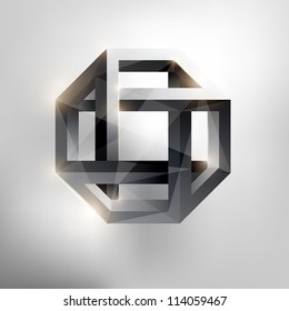 Abstract geometric form.