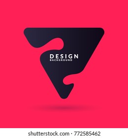 Abstract geometric form with a dynamic splashes. Illustration suitable for design