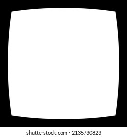 Abstract geometric form, shape. Distorted, deformed patch element