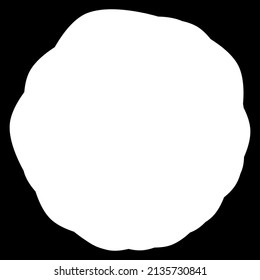 Forma geométrica abstracta, forma. Elemento de parche deformado y distorsionado