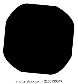 Abstract geometric form, shape. Distorted, deformed patch element