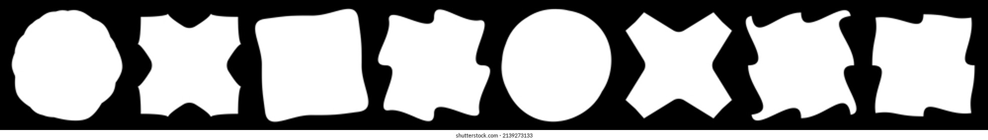 Abstract geometric form, shape. Distorted, deformed patch element
