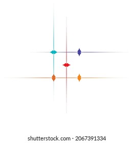 Abstract geometric form, shape element vector