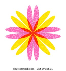 Abstract geometric form. Vector geometric figure. Single shape. Flower