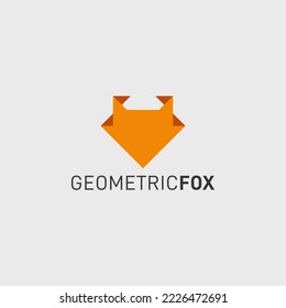 Abstract Geometric Fox Logo Design