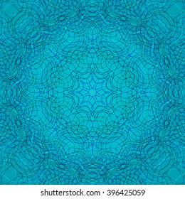 Abstract Geometric Fractal Line. Vector Science Background. Futuristic Technology Background

