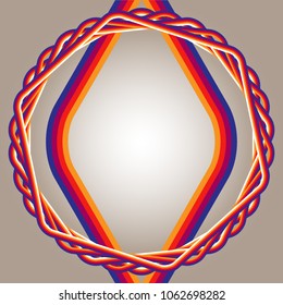 Abstract geometric frame border background. Design elements for cover page magazine, business flyer or poster. Gorgeous graphic pattern frame borders