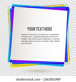Abstract geometric frame border background. Design elements for cover page magazine, business flyer or poster. Gorgeous graphic pattern frame borders. Vector illustration eps 10