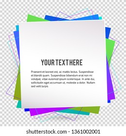 Abstract geometric frame border background. Design elements for cover page magazine, business flyer or poster. Gorgeous graphic pattern frame borders. Vector illustration eps 10