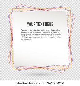 Abstract geometric frame border background. Design elements for cover page magazine, business flyer or poster. Gorgeous graphic pattern frame borders. Vector illustration eps 10