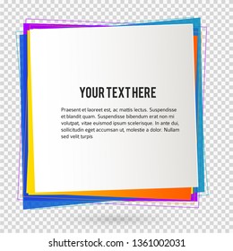 Abstract geometric frame border background. Design elements for cover page magazine, business flyer or poster. Gorgeous graphic pattern frame borders. Vector illustration eps 10