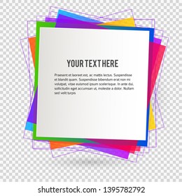 Abstract geometric frame border background. Design elements for cover page magazine, business flyer or poster. Gorgeous graphic pattern frame borders. Vector illustration eps 10