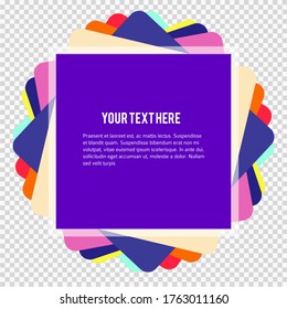 Abstract geometric frame border background. Design elements for cover page magazine, business flyer or poster. Gorgeous graphic pattern frame borders. Vector illustration eps 10