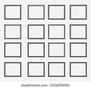 Abstract Geometric Frame Border Vector Set